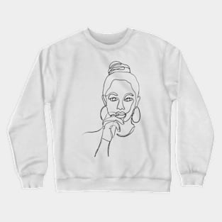 Beautiful women one line art Crewneck Sweatshirt